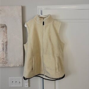 Talbots Ivory Fleece Vest